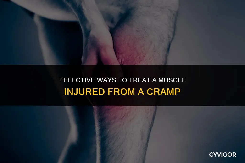 how do you treat a muscle injured from a cramp