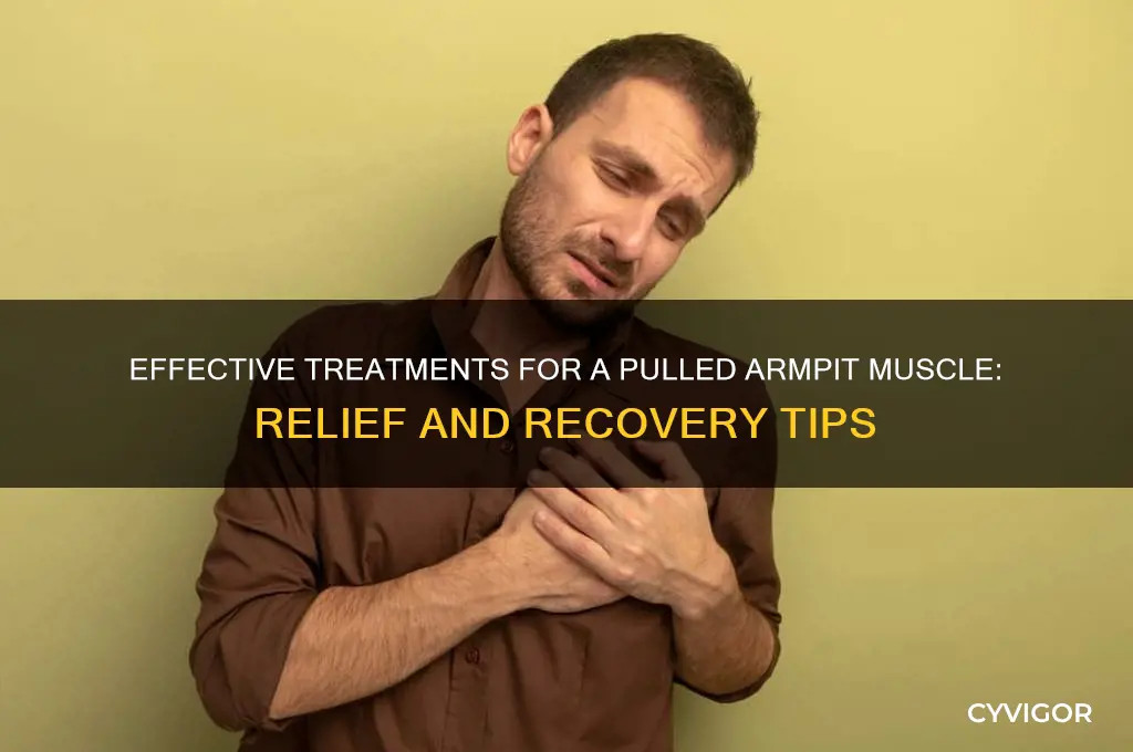 how do you treat a pulled muscle in your armpit