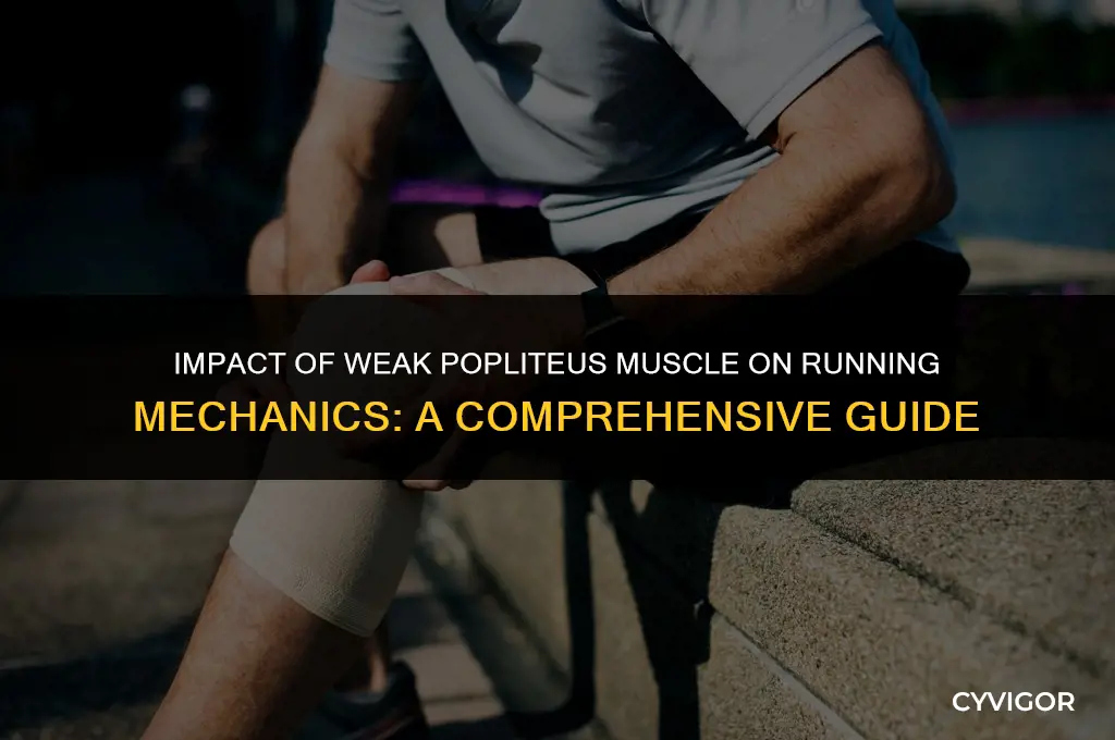 how does a weak popliteas muscle affect running mechanics