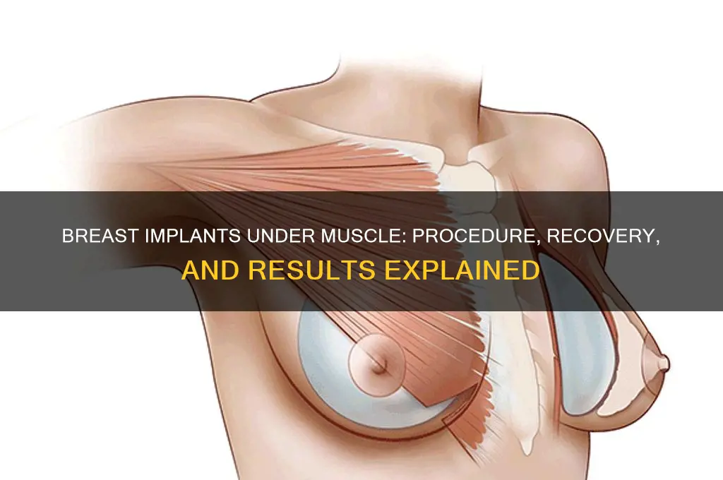how does breast implant under the muscle work