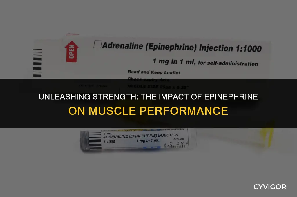 how does epinephrine affect muscle