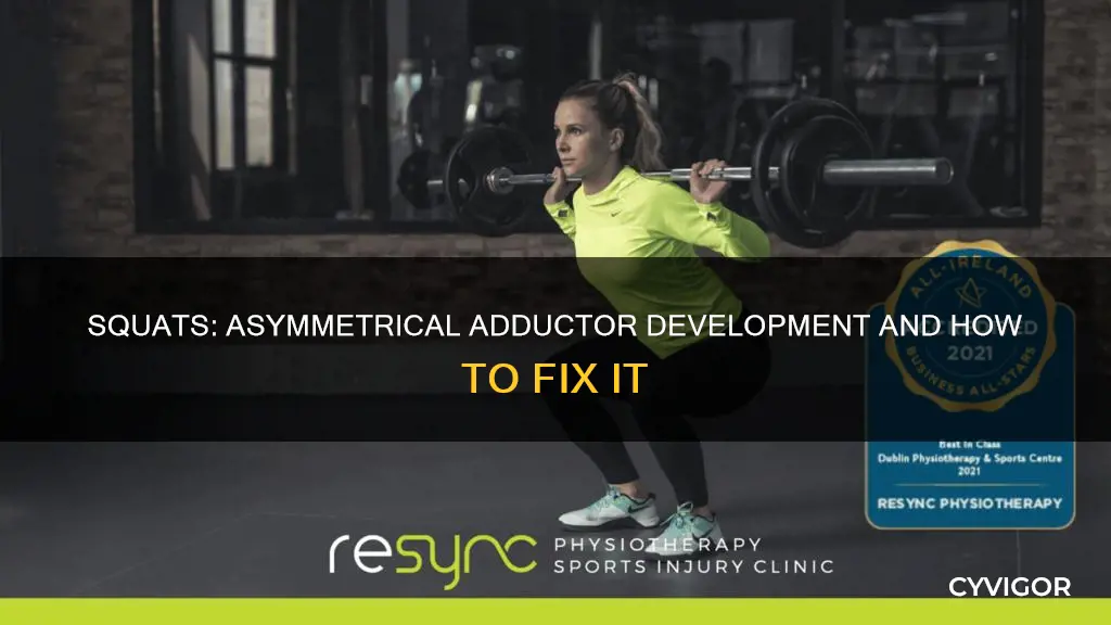 how does squat cause asymmetrical development of adductor muscle