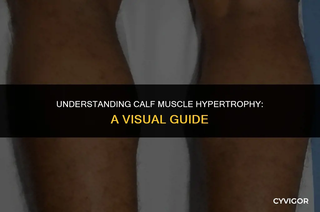 how does the calf muscle appear when there is hypertrophy