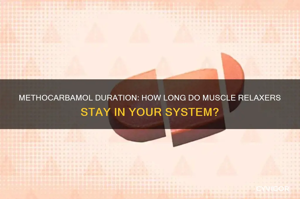 how long do muscle relaxers stay in your system methocarbamol