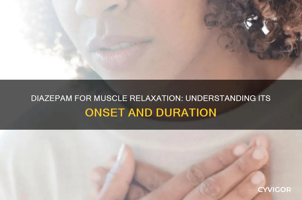 how long does diazepam take to relax muscles