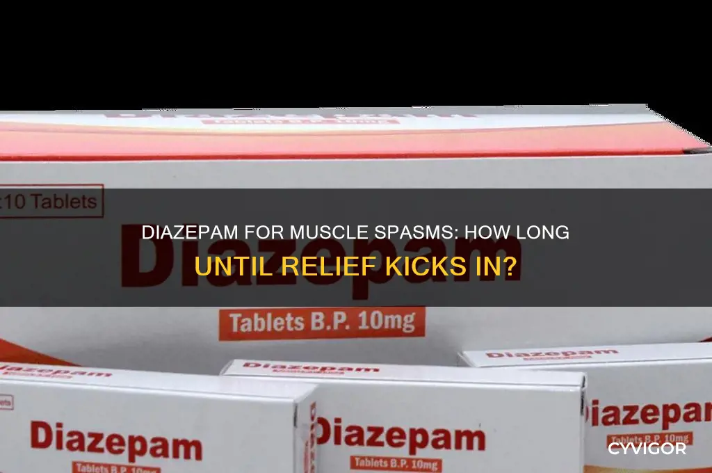 how long for diazepam to work for muscle spasms