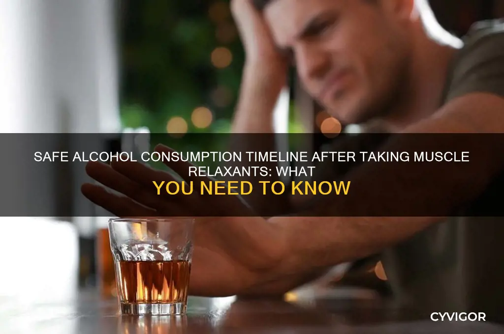 how long to drink after muscle relaxer
