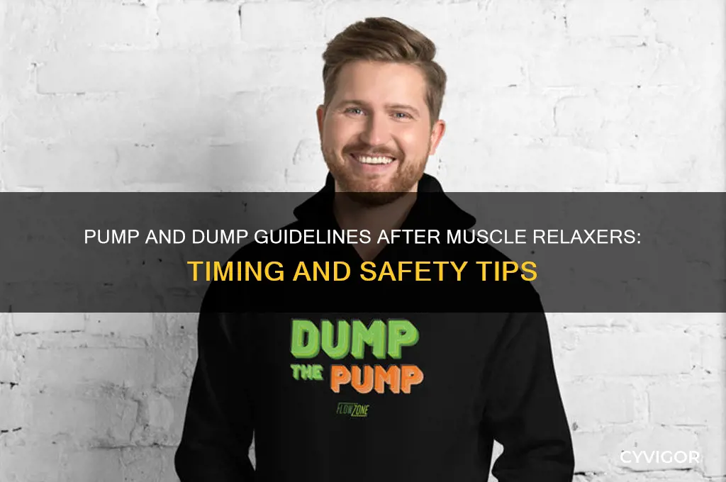 how long to pump and dump after muscle relaxer