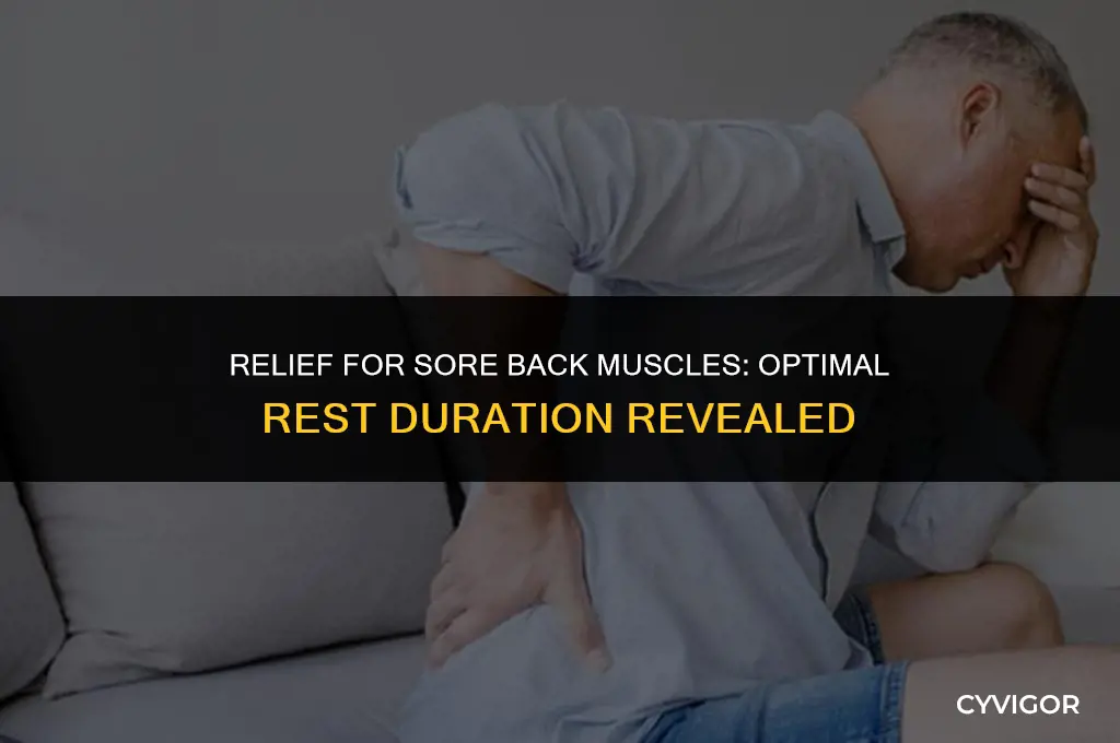 how long to rest sore back muscles