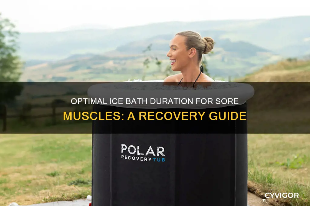 how long to sit in ice bath for sore muscles
