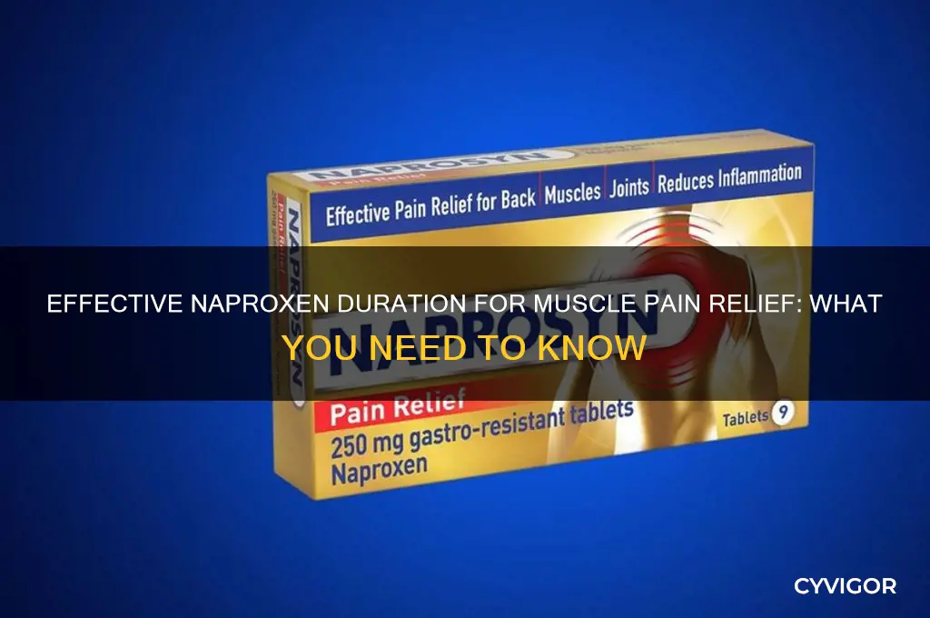 how long to take naproxen for muscle pain