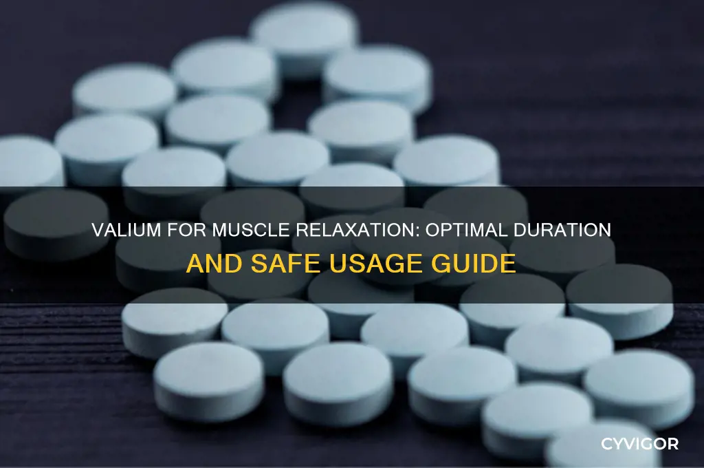 how long to take valium for muscle relaxant