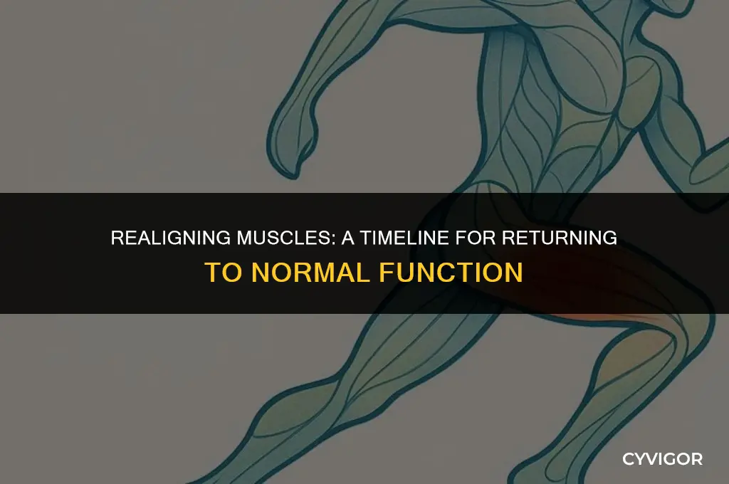 how long until muscles realign back to normal
