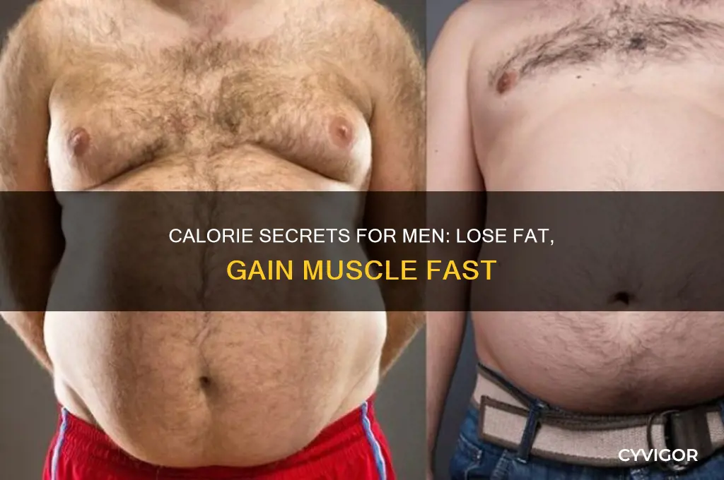 how many calories to lose fat but gain muscle men