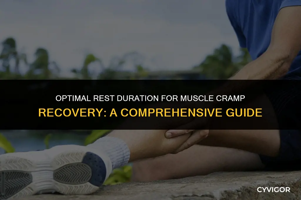 how many days rest for muscle cramp