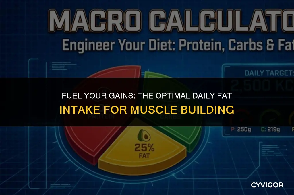 how many grams of fat per day to build muscle