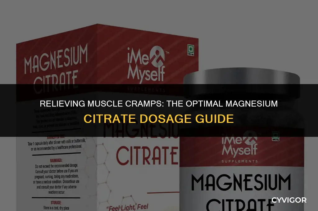 how many mg of magnesium citrate for muscle cramps