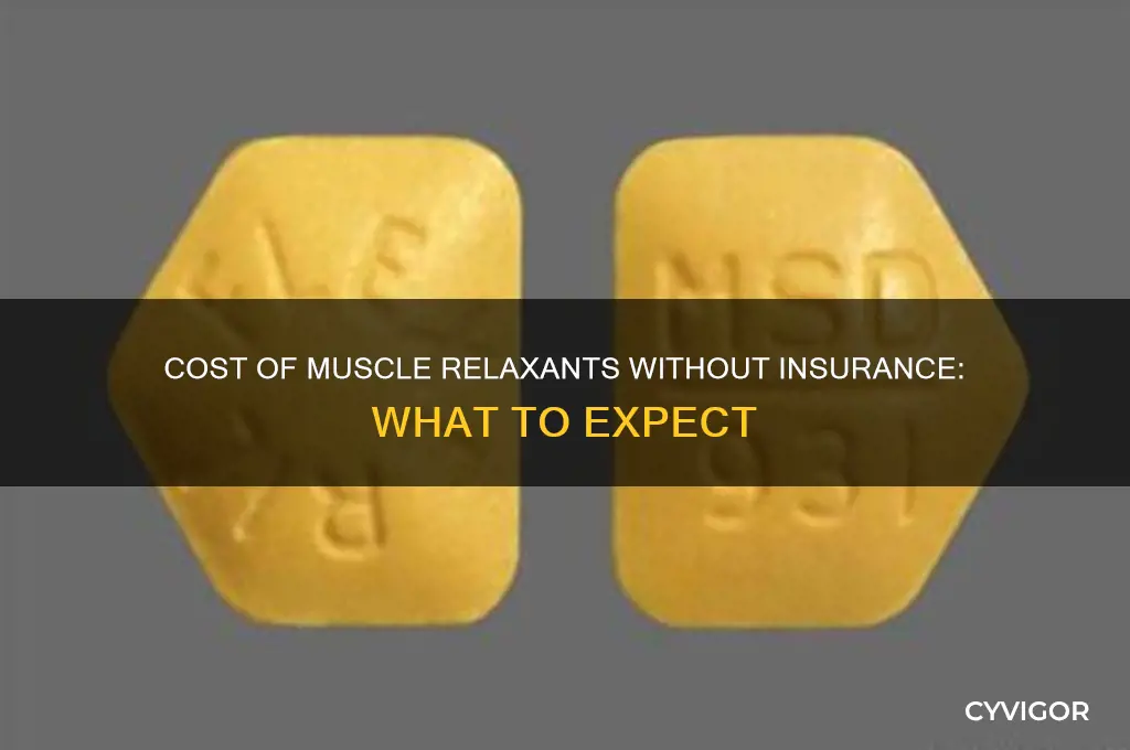 how much are muscle relaxants without insurance