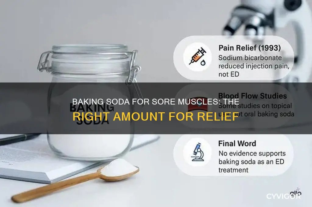 how much baking soda for sore muscles