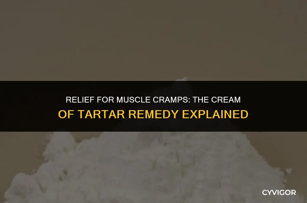 how much cream of tartar for muscle cramps