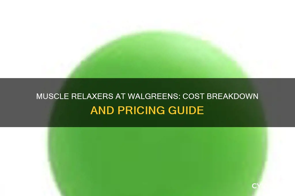 how much do muscle relaxers cost at walgreens