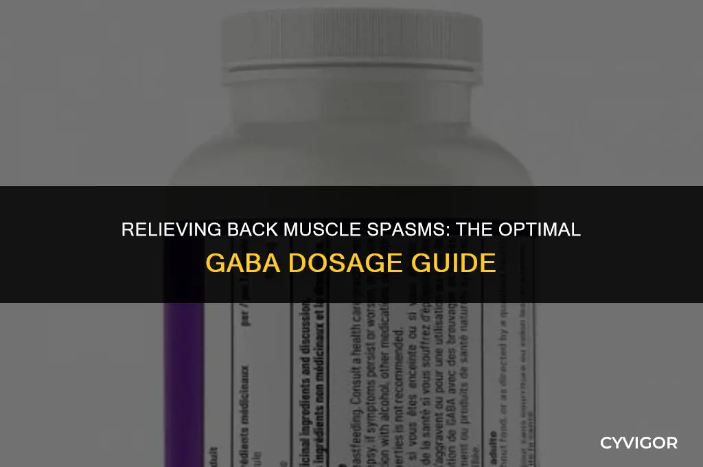 how much gaba for back muscle spasm