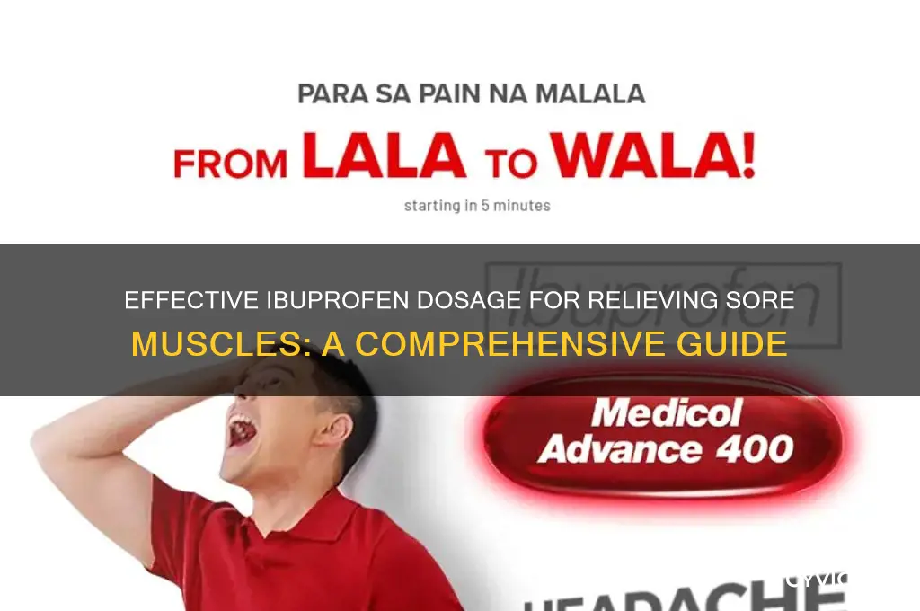 how much ibuprofen for sore muscles