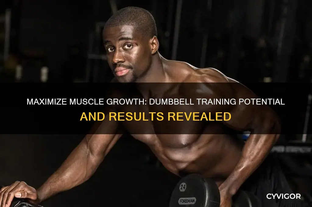 how much muscle can you gain off of dumbbells