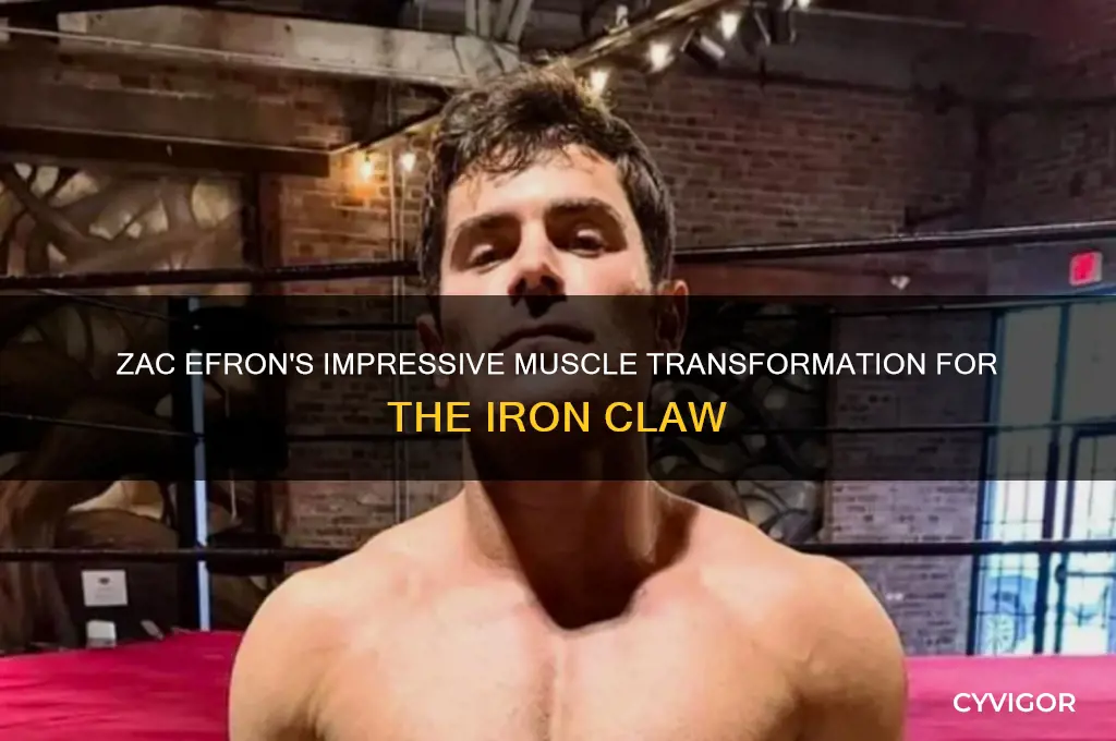 how much muscle did zac efron gain for iron claw
