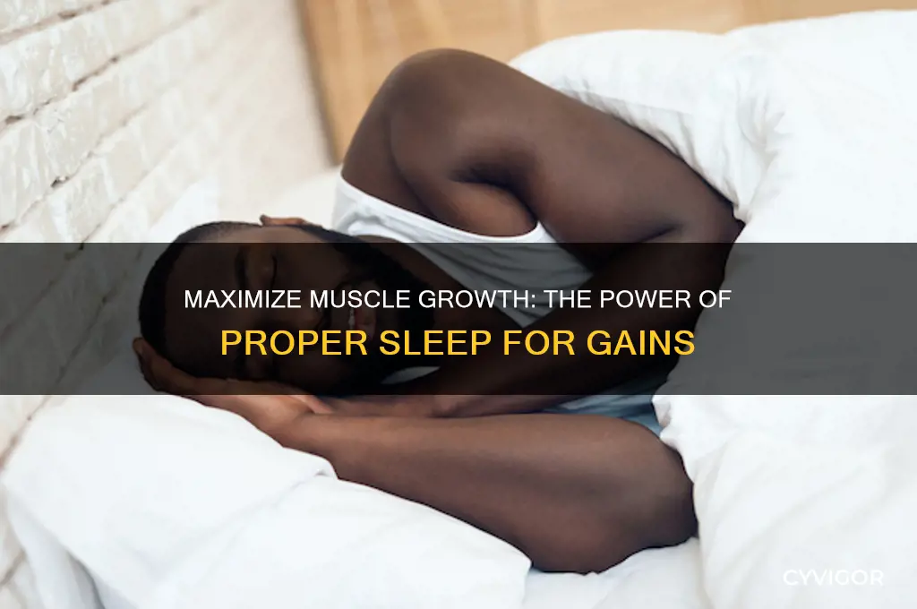 how much muscle gain when properly sleep