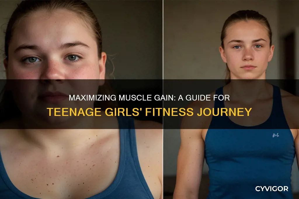 how much muscle mass can a teenage girl gain