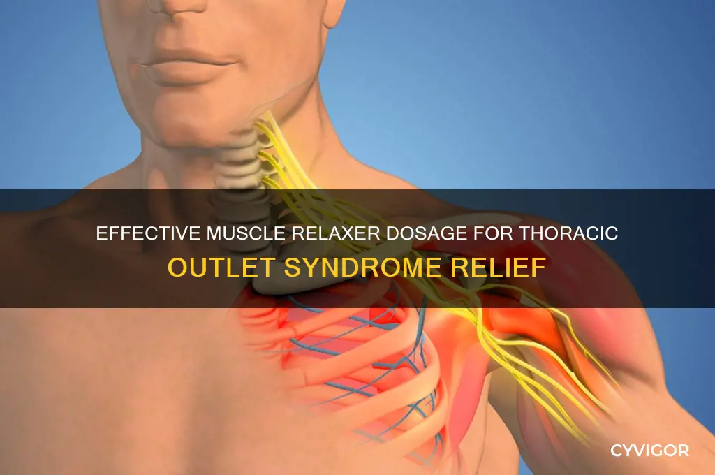 how much muscle relaxer for thoracic outlet syndrome