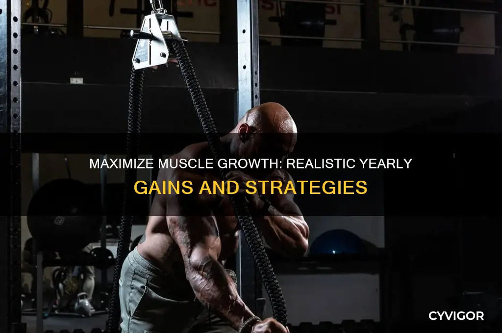 how much muscle weight can you gain in a year