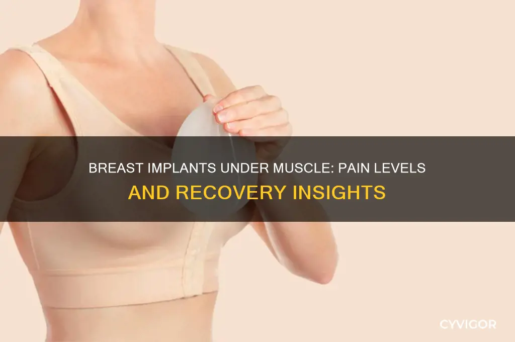 how painful are breast implants under the muscle