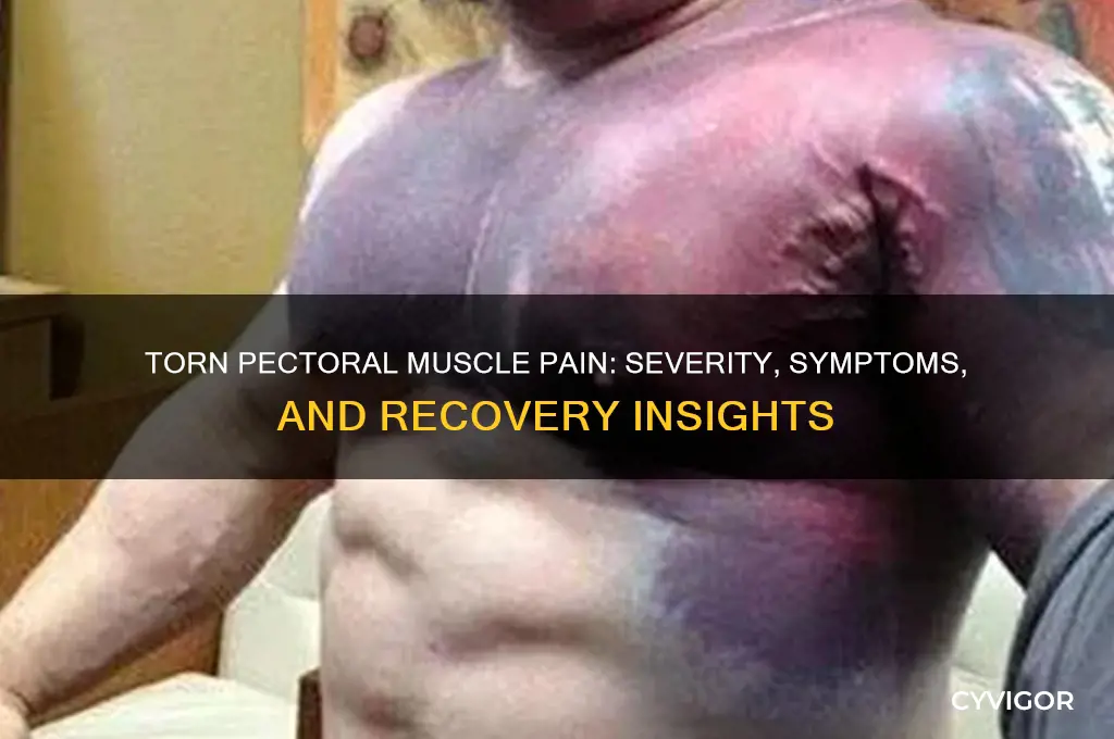 how painful is a torn pectoral muscle