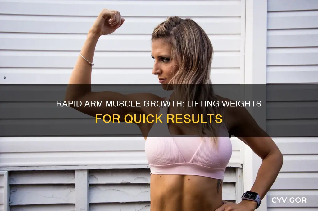 how quickly can you gain arm muscle by lifting weights