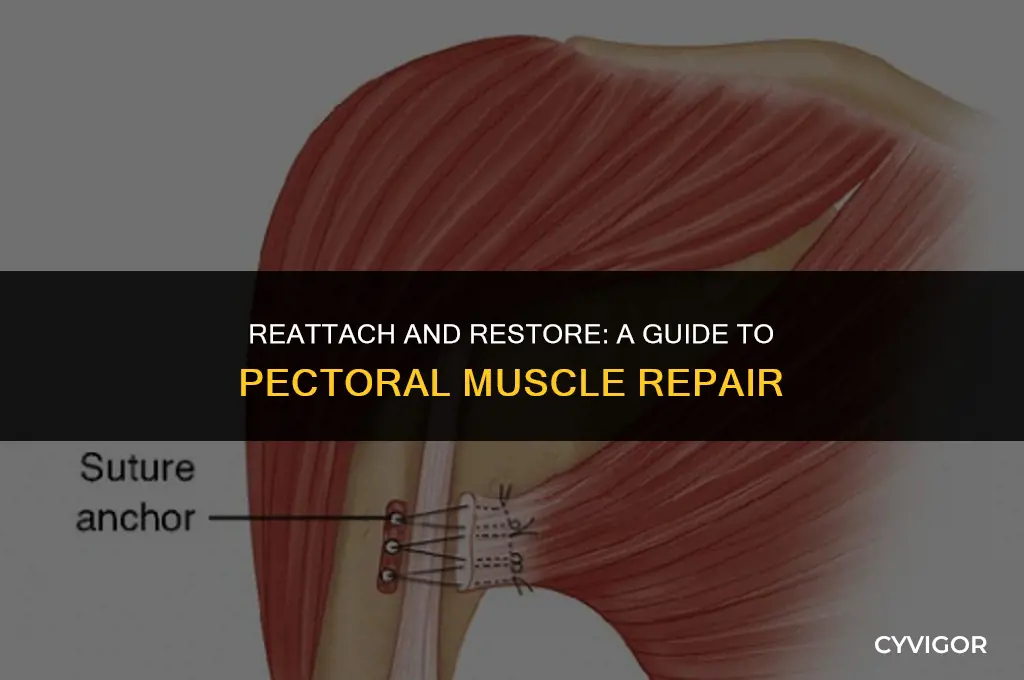 how to anchor pectoral muscle back to humerus