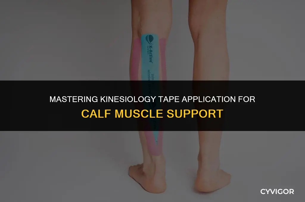 how to apply kinesiology tape to calf muscle