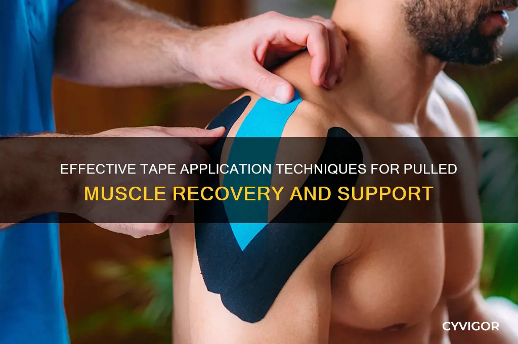 how to apply tape on pulled muscles