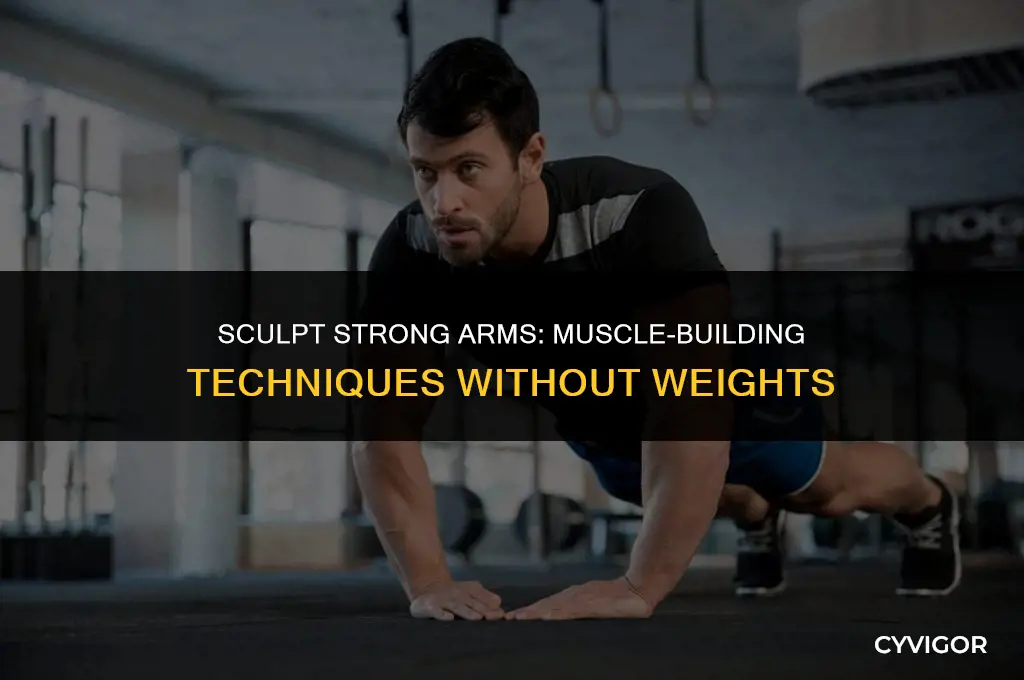 how to build arm muscle without weights