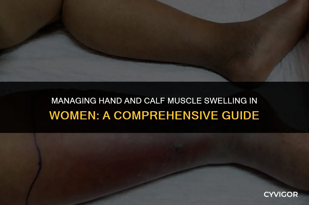 how to control the swelling of hand calf muscles female