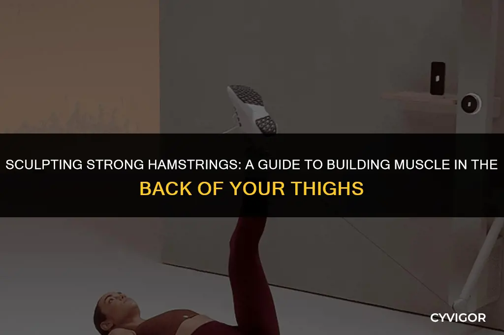 how to create muscle back of thigh