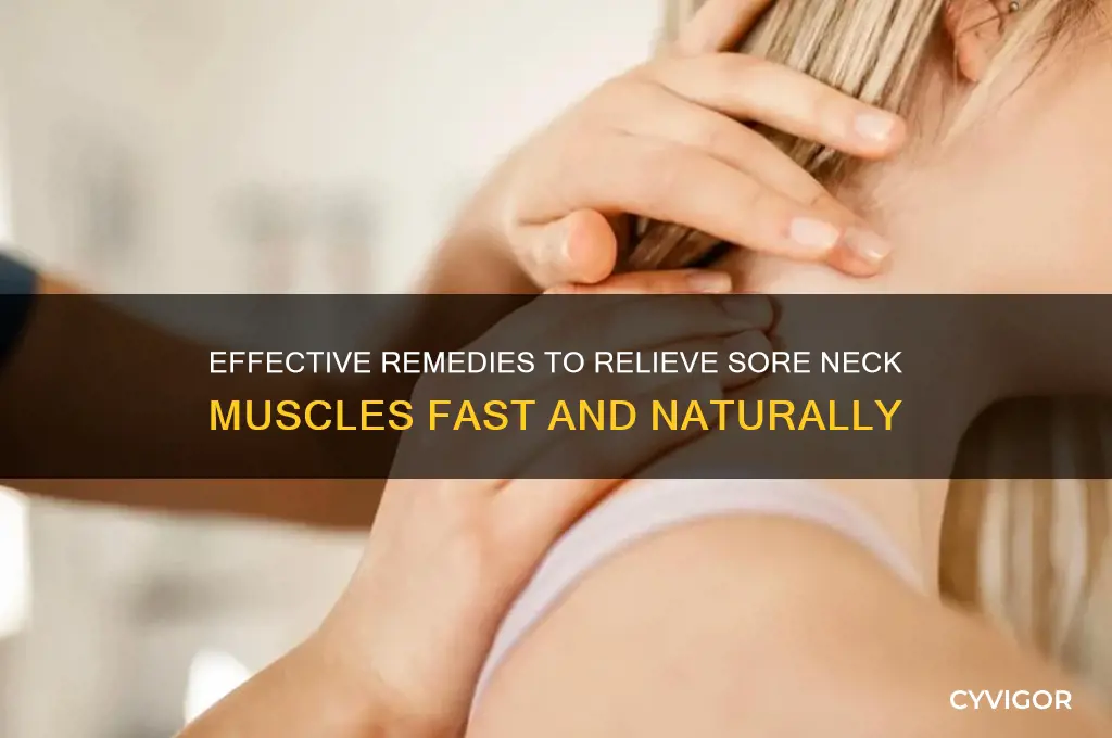 how to cure a sore neck muscle