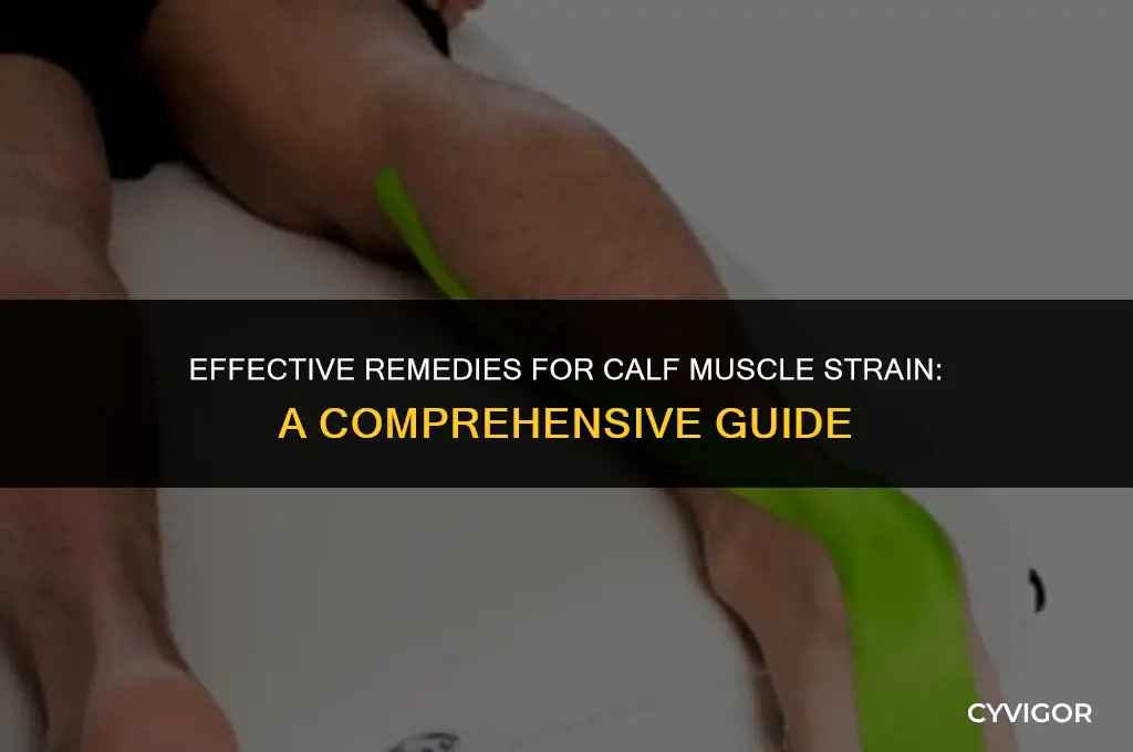 how to cure calf muscle strain