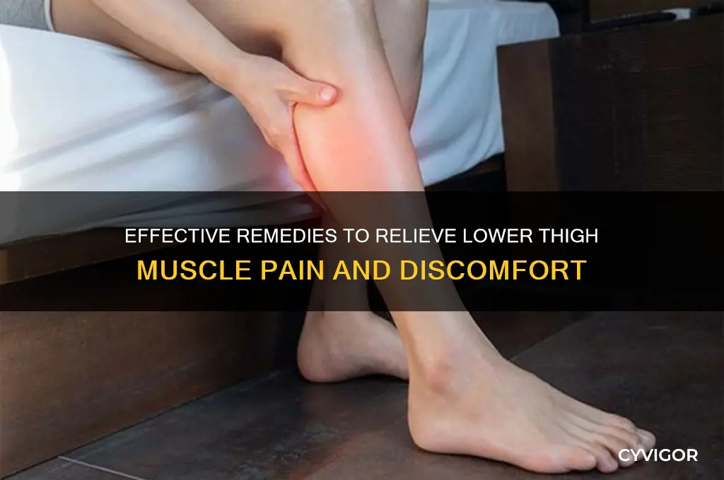 how to cure lower thigh muscle pain