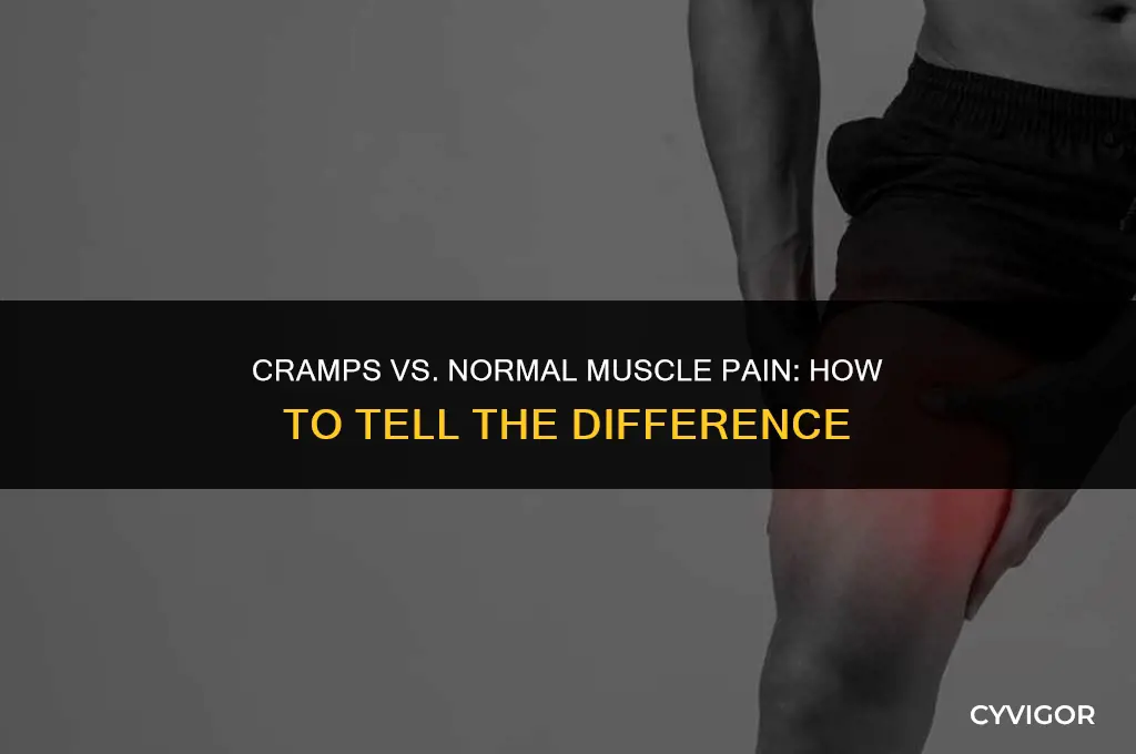how to detect cramps vs normal muscle