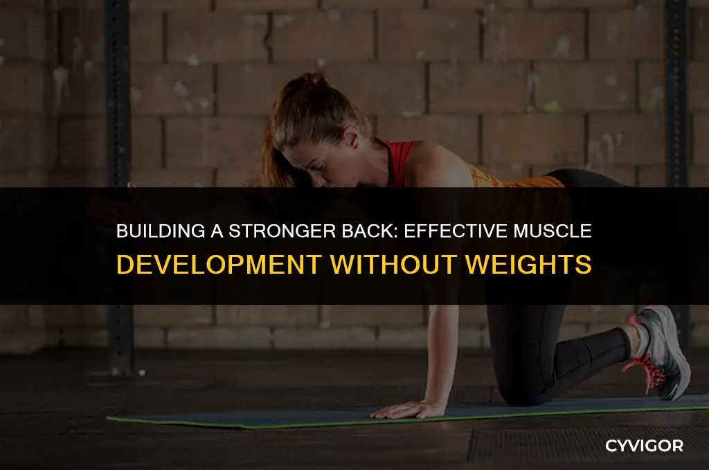 how to develop back muscles without weights