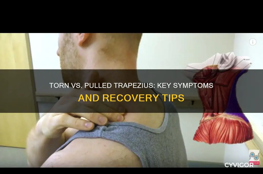 how to differentiate betweern a torn or pulled trapezus muscle