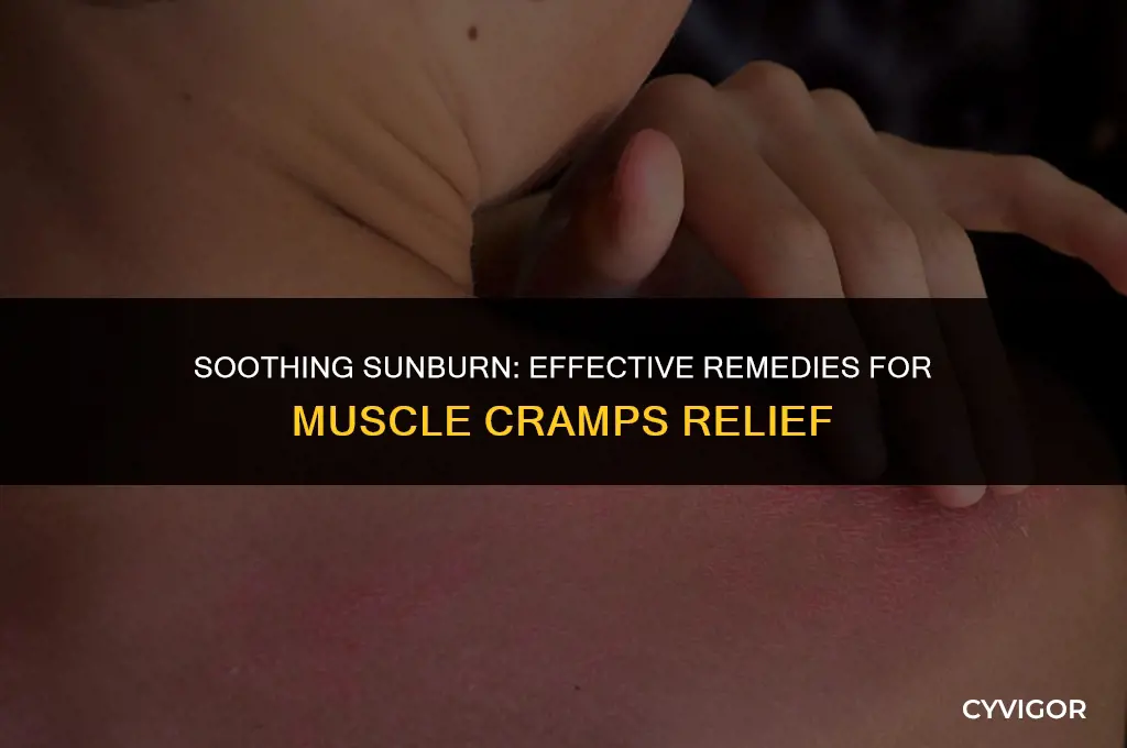 how to ease muscle cramping after sunburn