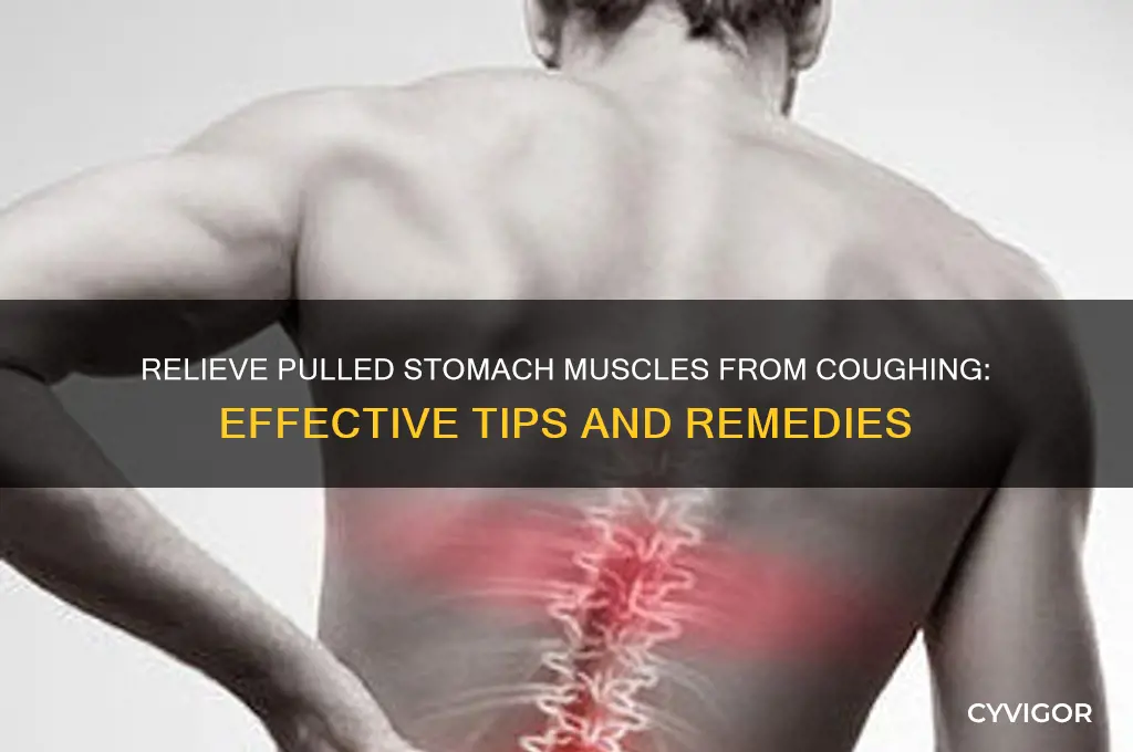 how to ease pulled stomach muscles from coughing